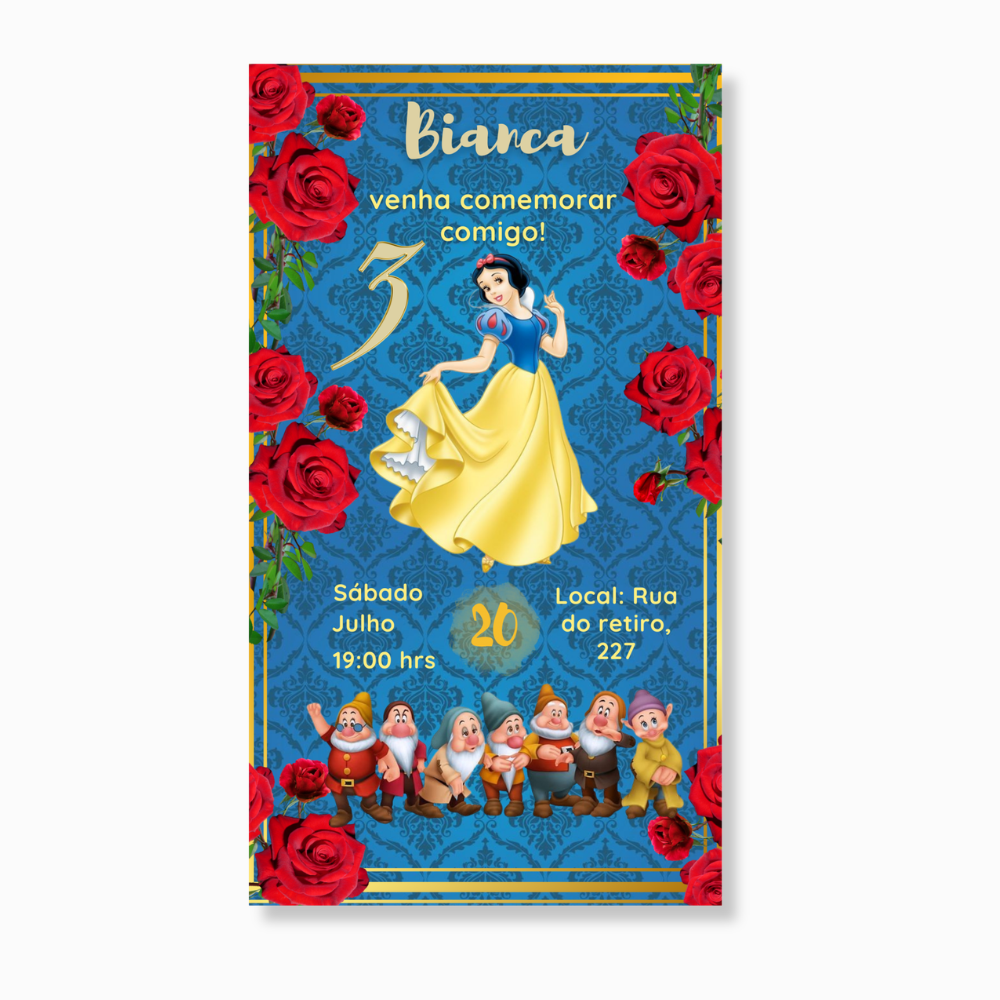 Convite Branca de neve